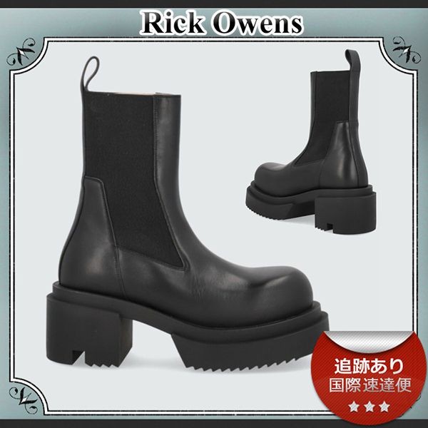 ≪リックオウエンス≫ Beatle Bogun アンクルブーツ 偽物11157