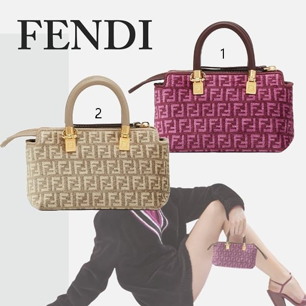 希少色フェンディ BY THE WAY ミニ ボストンバッグ FFモチーフ 偽物 2色 8BS067AR1BF1MJU