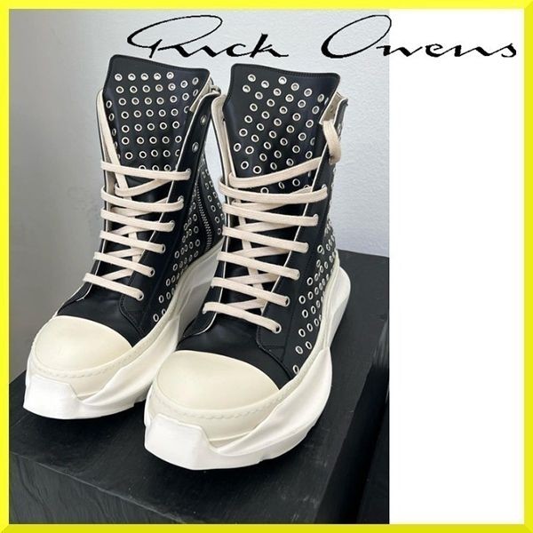 【限定カラー】[リックオウエンス]ブラック Abstract スニーカー コピーrc11151