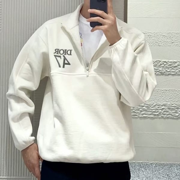 【送料関税込】ディオール ロゴ刺繍入り コットンフリース セーター コピー 413J434A0879_C088