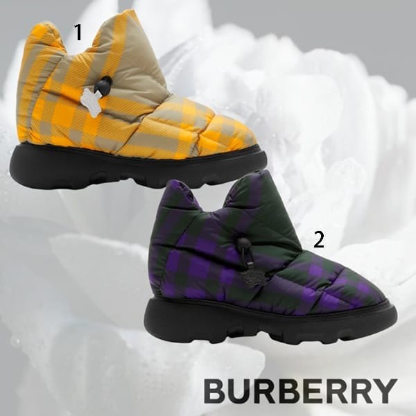 すぐ届バーバリー チェック ピローブーツ コピー 2色 80774421