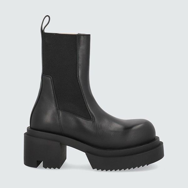 ≪リックオウエンス≫ Beatle Bogun アンクルブーツ 偽物11157