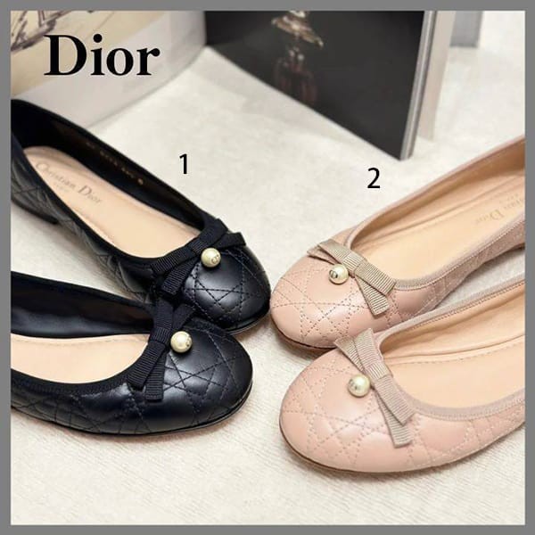 ディオール スーパーコピー バレエフラットシューズ キルティング 2色 KDB877CQC_S21U