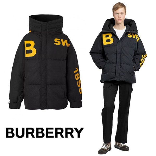 希少色バーバリー ロゴ ダウンジャケット スーパーコピー w23110801