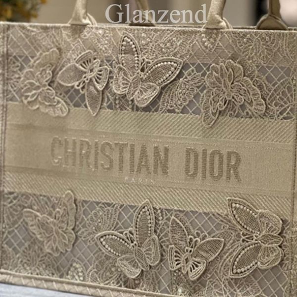 【最終セール価格!】蝶の刺繍が美しい♪《ディオール トートバッグ 偽物》ミディアムバッグd12072