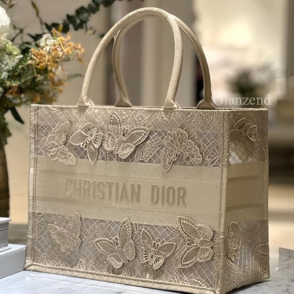 【最終セール価格！】蝶の刺繍が美しい♪《ディオール トートバッグ 偽物》ミディアムバッグd12072