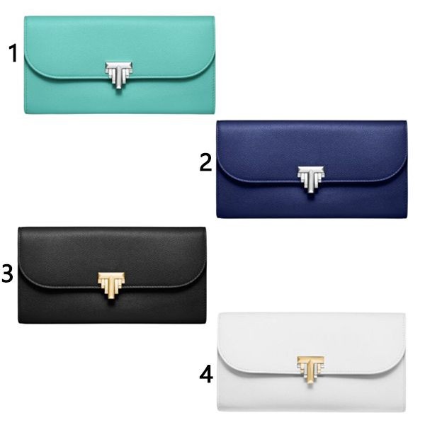 ☆超人気☆ティファニー 偽物プレートロゴ レザー コンチネンタル 長財布t01112