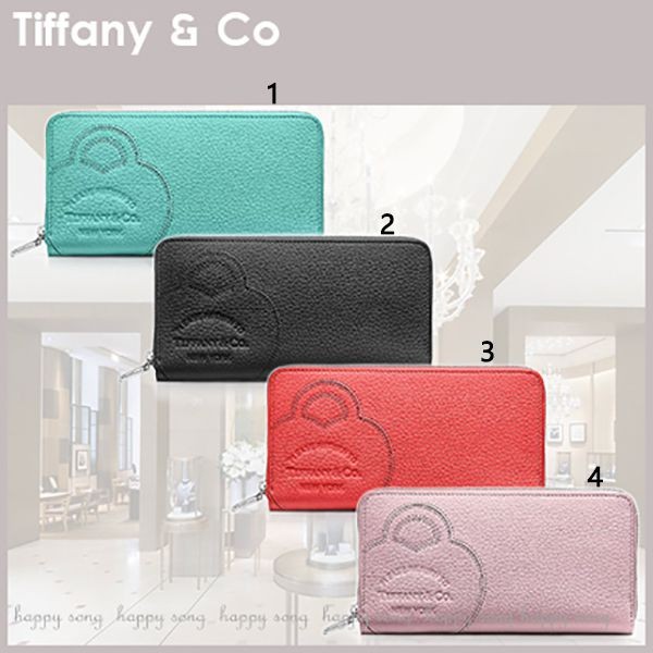 早い者勝ち♪ティファニー◆ラージ ジップ ウォレット 長財布 偽物 4色 t01115