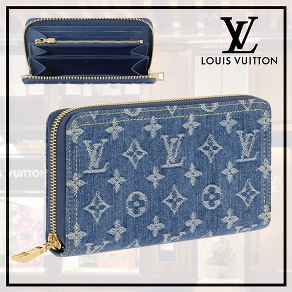 グローバル送料無料ルイヴィトン ジッピー・ウォレット 偽物 長財布 デニム M82958