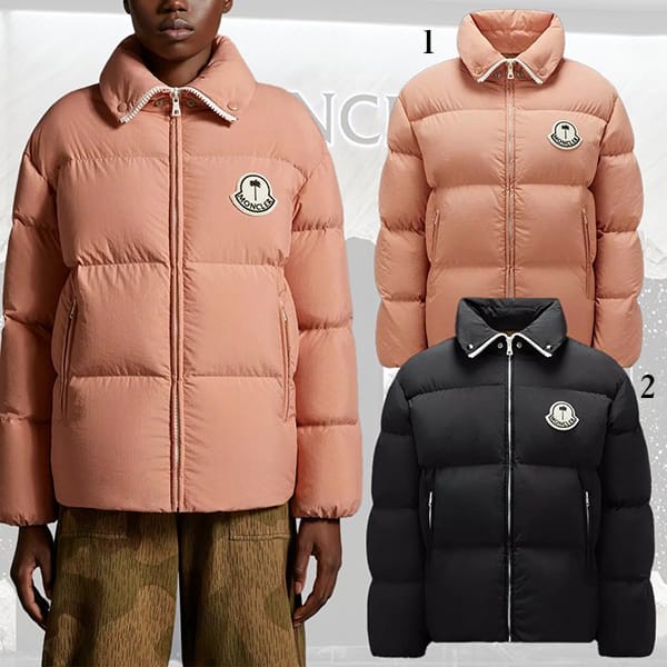【かわいくて上品♪】モンクレール×Parm Angels 偽物 ラムサウダウンジャケット 2色 I209L1A00002M3377999​