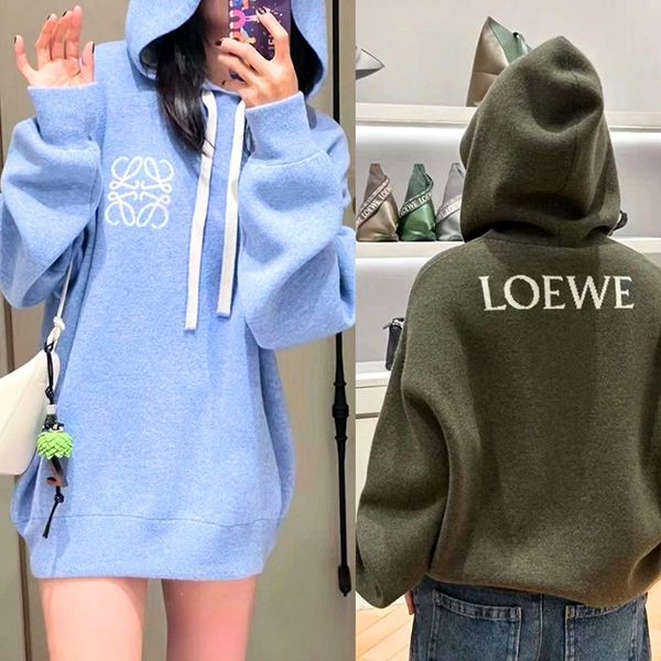 《デイリーに最適》【ロエベ 偽物】ウールフード付スウェットパーカー03061