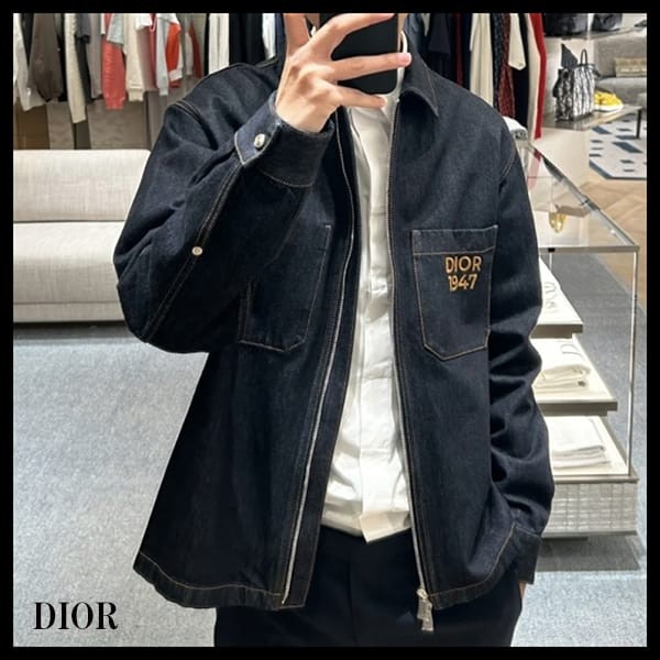 魅力的な新作ディオール ジップブルゾン コットンデニム コピー 213D486B356X_C581