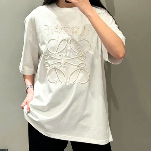 新色登場！【ロエベ】コットンワイドTシャツコピー 白《こなれ感抜群》03061