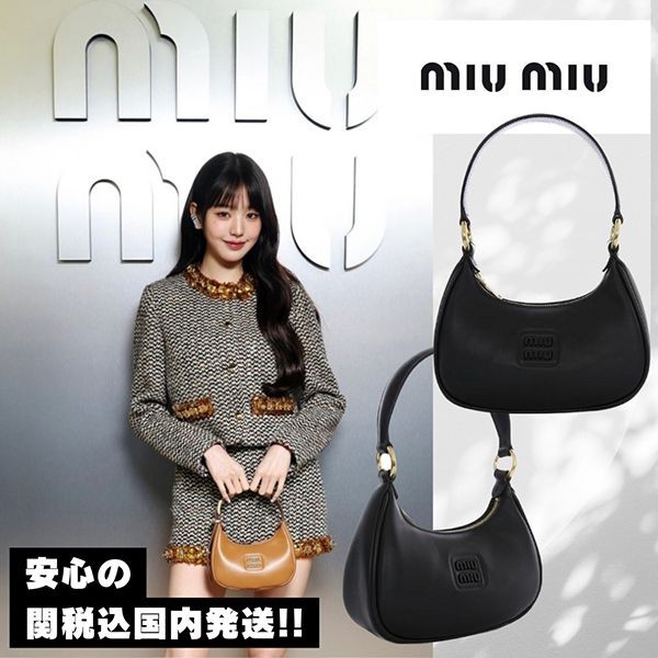 自然で上品なデザインミュウミュウ ロゴラウンドショルダーバッグ 偽物 5BC142 2F8K F0002