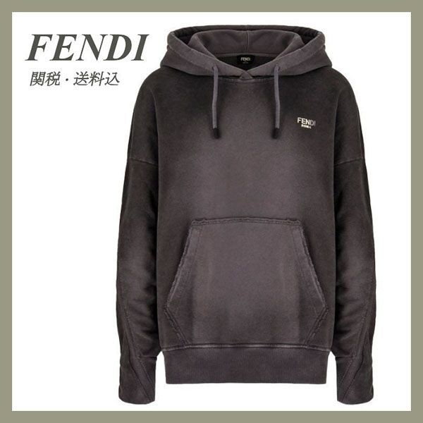 フェンディ ウォッシュ加工 スウェットシャツ FY1253APM7F0QA1