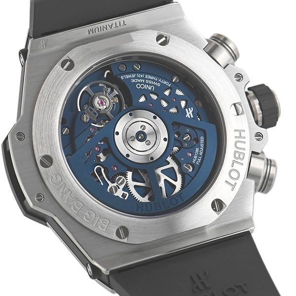 目を惹くカラーウブロ ビッグ・バン ウニコ チタニウム ブルー 421.NX.5170.RX