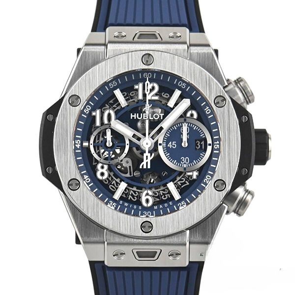 目を惹くカラーウブロ ビッグ・バン ウニコ チタニウム ブルー 421.NX.5170.RX