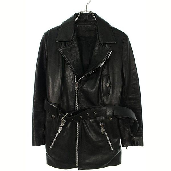 クロムハーツ コピーローラーベルト付き ダブルレザー オールドコート032119