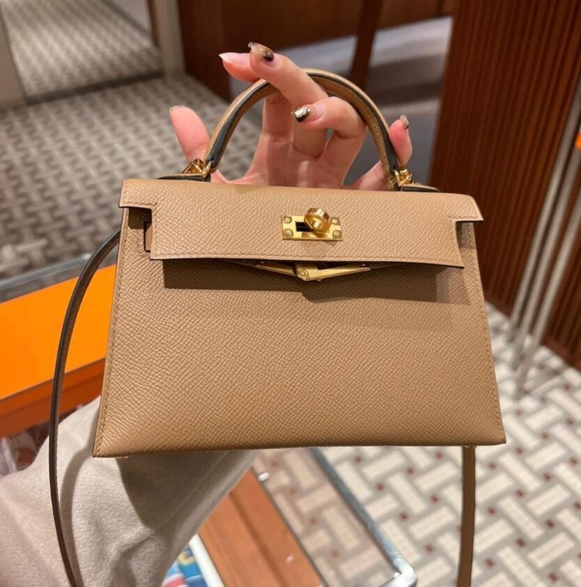 エルメス ミニケリー Kelly mini チャイ/ゴールド金具 24042201