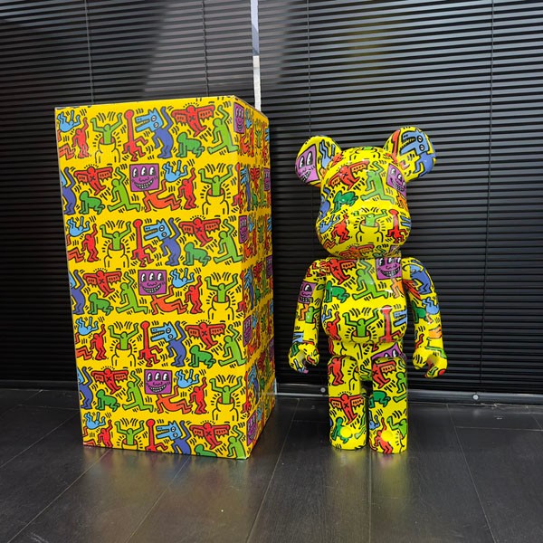 可愛いBE@RBRICK 1000% 70cm Keith Haring 400% 24050102