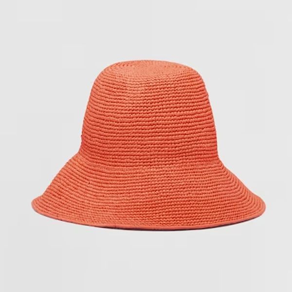 [通販]プラダ◆ラフィア ストローハット 帽子 コピーロゴ付きpd5104