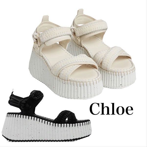 クロエ NAMA プラットフォームサンダル CHC24S870HT