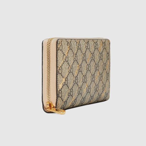 ユニークなデザイングッチ パロディ ホースビット プリント ジップアラウンドウォレット 774331 FACYR 8548