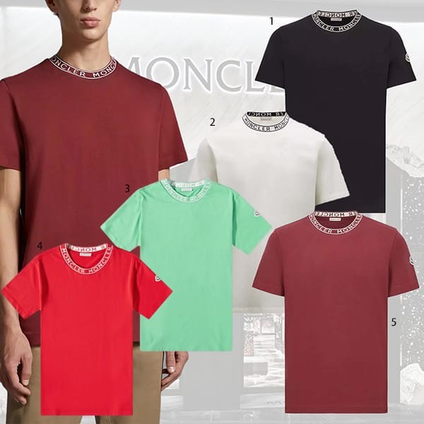 すぐ届モンクレール ロゴ コットン Tシャツ レプリカ 5色 J10918C000248390T032