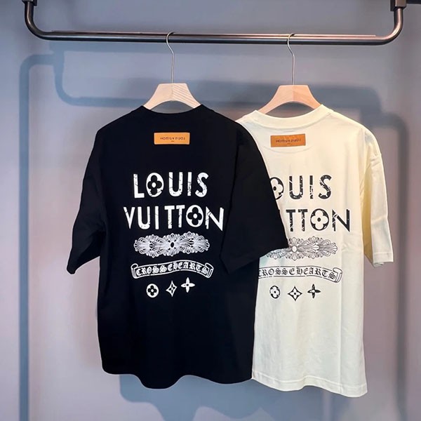 大人気 ルイヴィトン クロムハーツ コラボ Tシャツ コピー w24060701