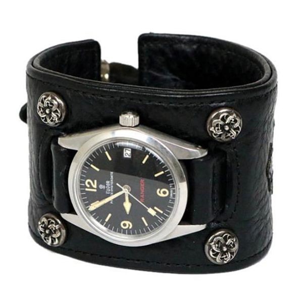 クロムハーツ ガンスリンガー コピーレザー ウォッチ バンド