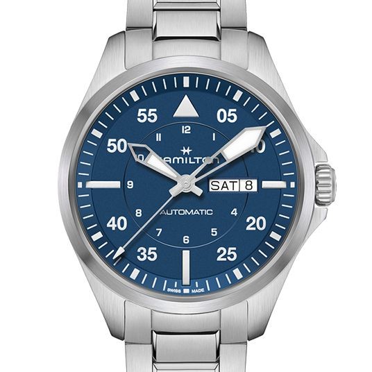 トレンド最先端ハミルトン カーキ アビエーション パイロット デイデイト オート H64635140