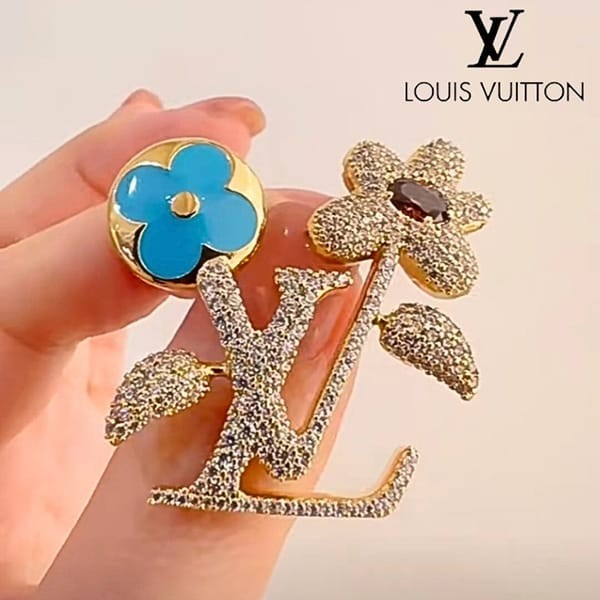 (セールで破格)ルイヴィトン 偽物 ブローチ・LV ブルーミング M01857