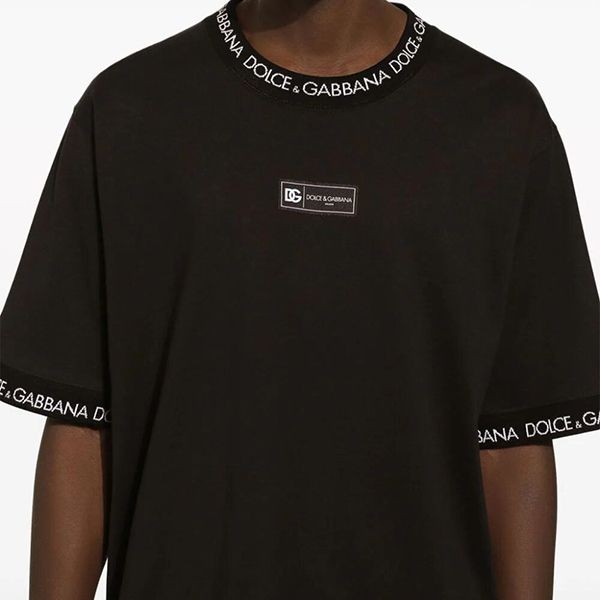速達発送サービス ドルチェガッバーナ ブランドロゴ 半袖Tシャツ ブラック dg071312