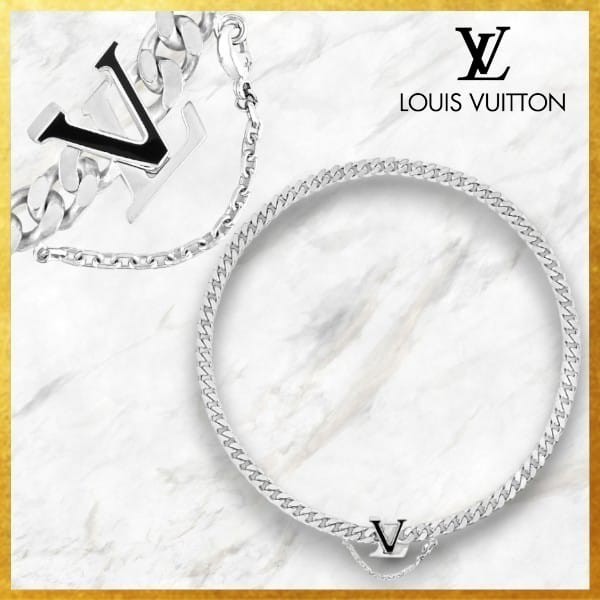 ユニークなデザインルイヴィトン 喜平 ネックレス コピー LV スパイク シルバー M01383