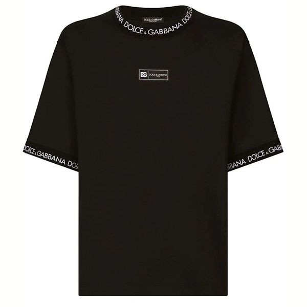 速達発送サービス ドルチェガッバーナ ブランドロゴ 半袖Tシャツ ブラック dg071312