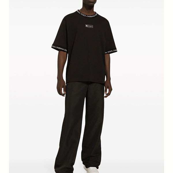 速達発送サービス ドルチェガッバーナ ブランドロゴ 半袖Tシャツ ブラック dg071312
