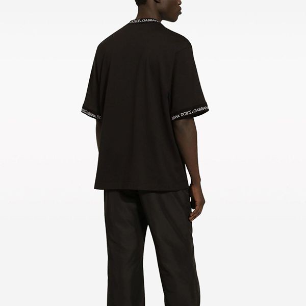 速達発送サービス ドルチェガッバーナ ブランドロゴ 半袖Tシャツ ブラック dg071312