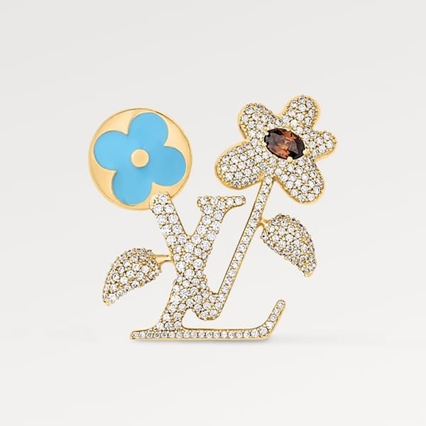 (セールで破格)ルイヴィトン 偽物 ブローチ・LV ブルーミング M01857