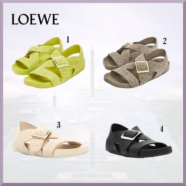 2024AWロエベ イーズ バックル サンダル コピー 4色 L814465X94