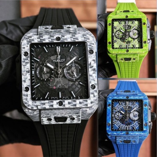 2024年 ウブロ 偽物 ランニングセコンドムーブメント Square Bang Unico 3色 24082701