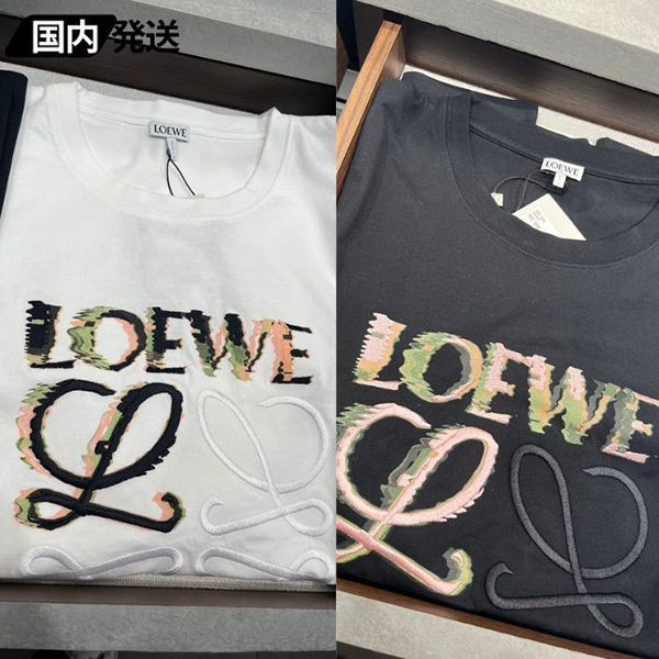人気で可愛い☆ロエベ tシャツ コピーコットン リラックスフィット 半袖 tシャツ 2色low8031