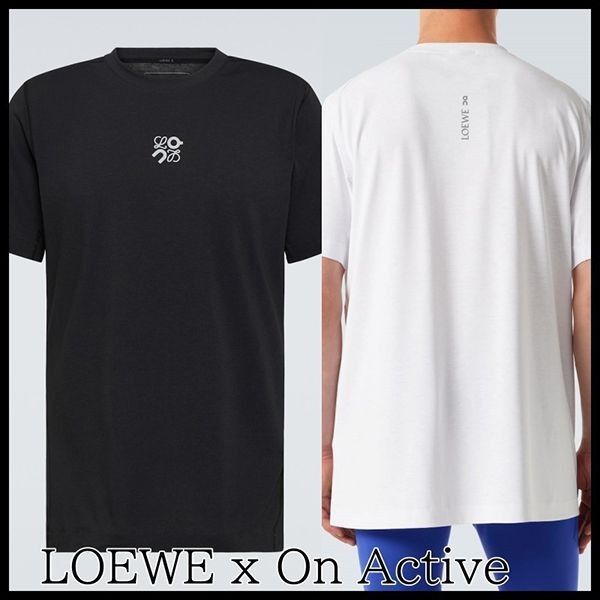ロエベ on tシャツ コピー active ロゴ ジャージ tシャツ 半袖on0803