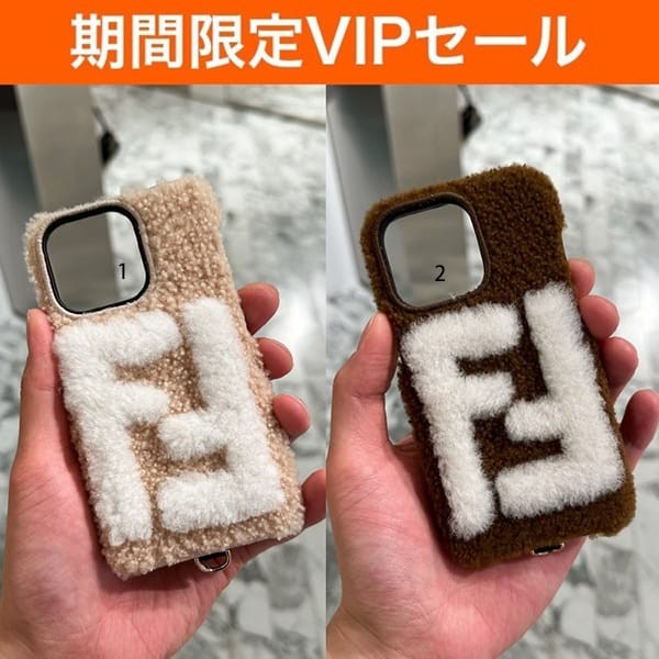 フェンディ モコモコ iphone13proケース ffロゴ n級品 2色 fd200004