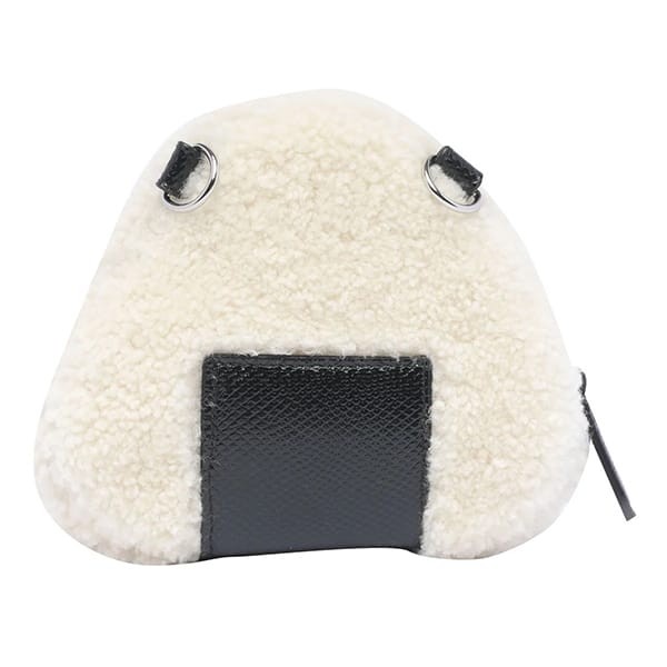 フェンディ 偽物 ホワイトシープスキンチャーム おにぎりバッグ 7as240apuof1mmu