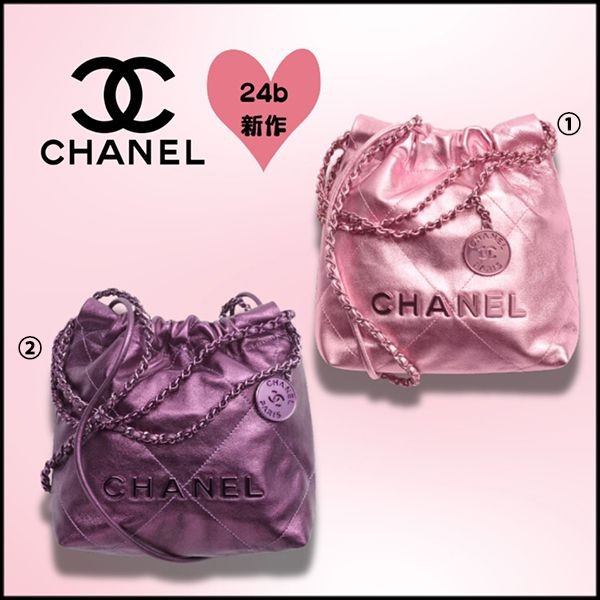 欲しい♡超限定♪【シャネル】メタリックがクールなシャネル22 スーパーコピーミニバック★as3980