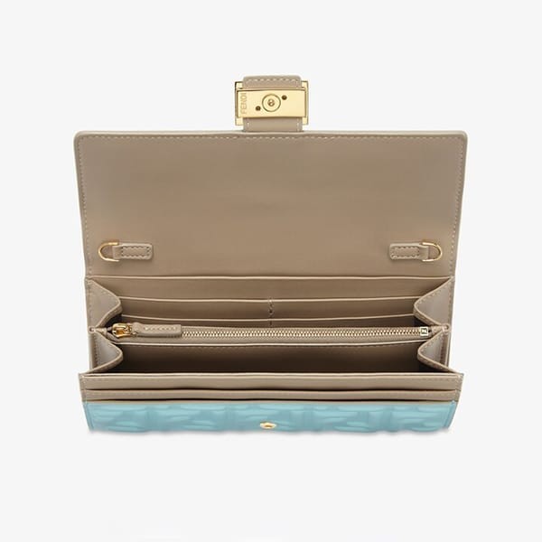 並行輸入品 偽物 フェンディ ffモチーフ バゲット コンチネンタル財布 チェーン付 2色 8m0365at00f1pqh