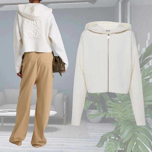 ロエベ アナグラム フードジップパーカー スーパーコピー s359y16k42