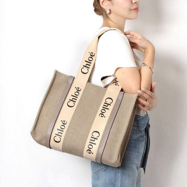 クロエ woody ミディアム トートバッグ 偽物 chc22as383i26 00o