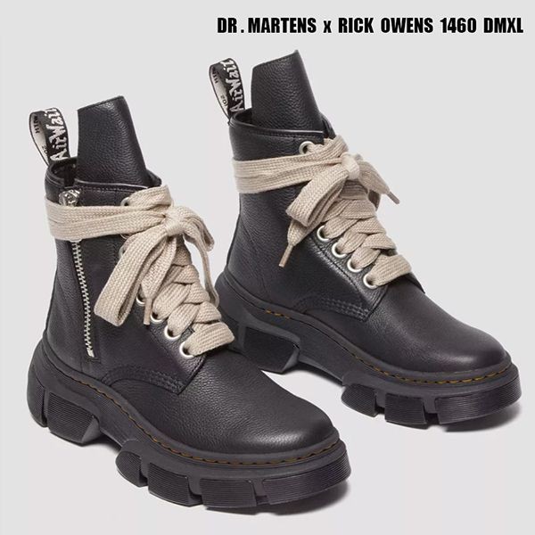 【使いやすさ抜群】ドクターマーチン 偽物 リックオウエンス コラボ 1460 dmxl jumbo lace up★厚底