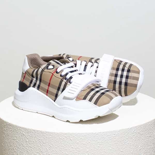 バーバリー チェック スエード＆レザー スニーカー 8048577
